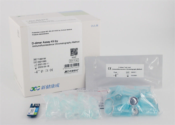 0.1mg/L dimero cardiaco 5minutes di Kit Immunofluorescence D della prova dell'indicatore